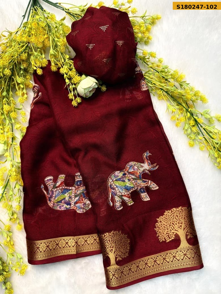 Fancy marsh mellow Saree