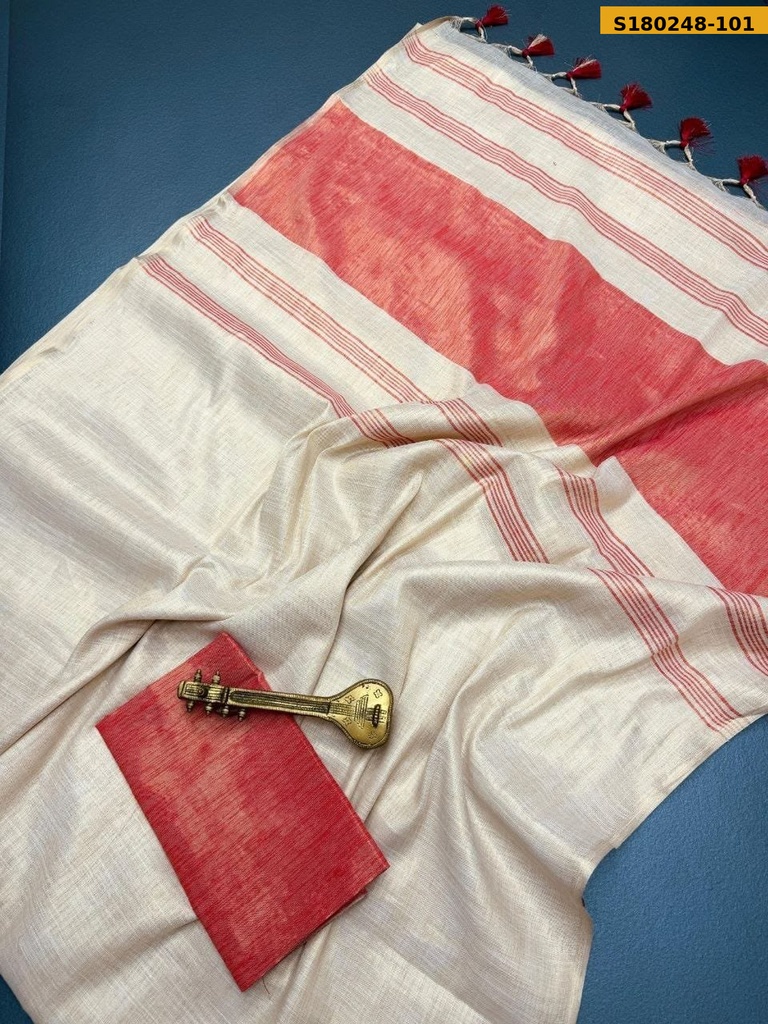 Fancy Mysore Silk Soft Linen Saree