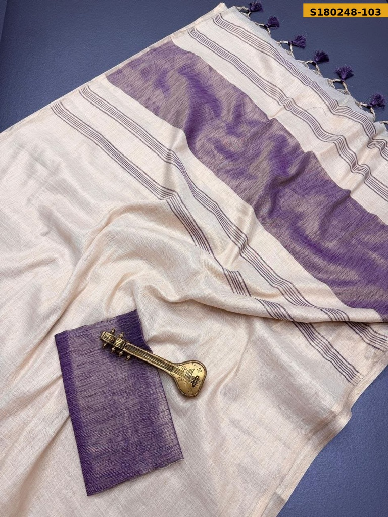 Fancy Mysore Silk Soft Linen Saree