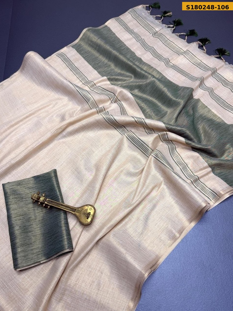 Fancy Mysore Silk Soft Linen Saree