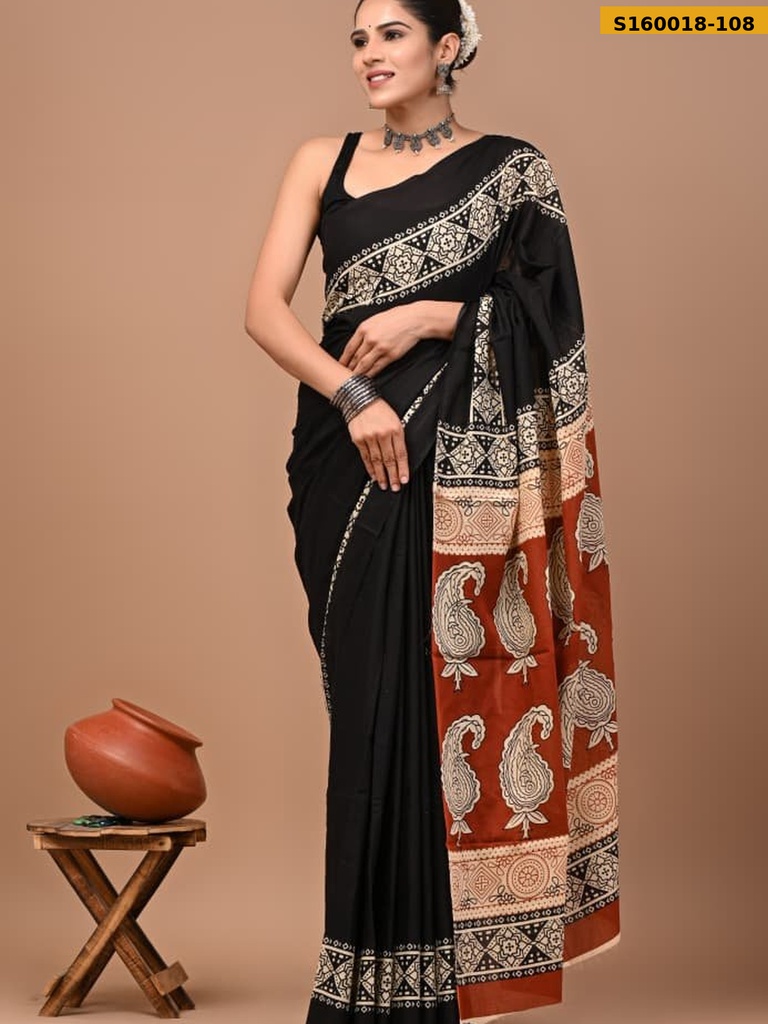 Fancy  Mulmul Cotton Sarees