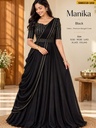 Fancy Rangoli Crush gown with dupatta