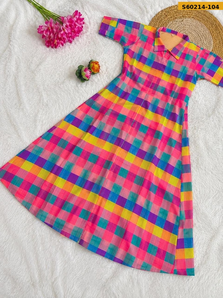 Fancy Slub Cotton Kurti
