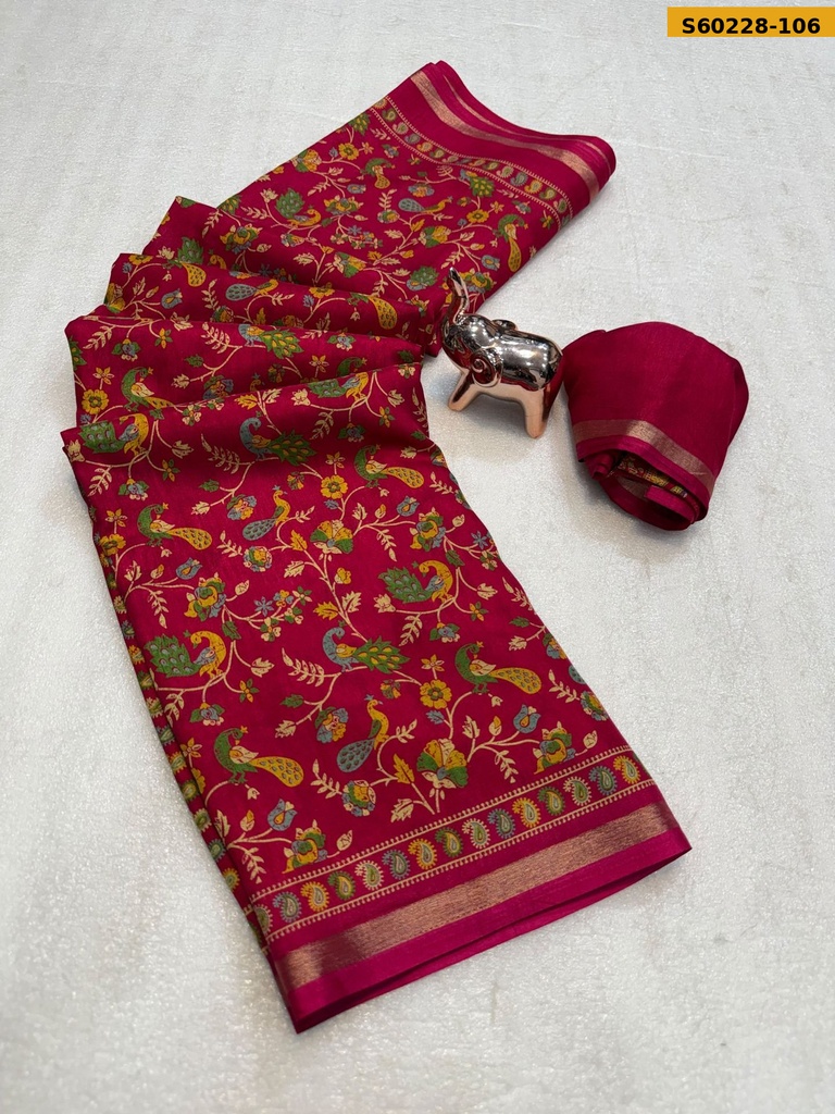Fancy Soft Tussar Silk Saree