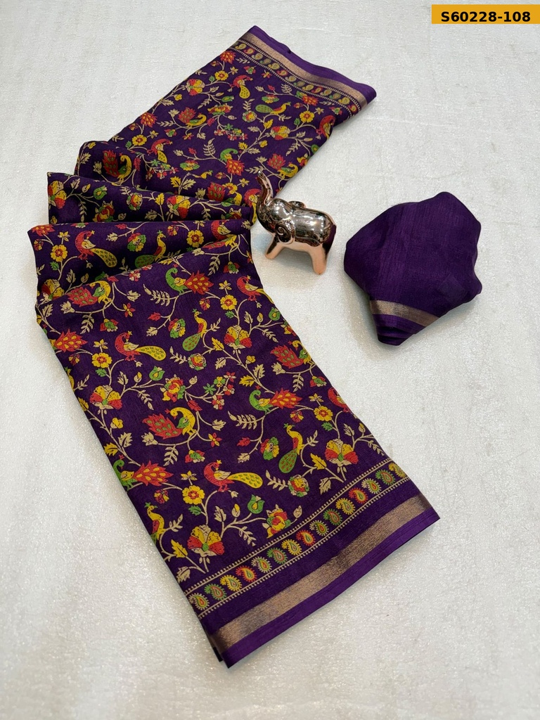 Fancy Soft Tussar Silk Saree