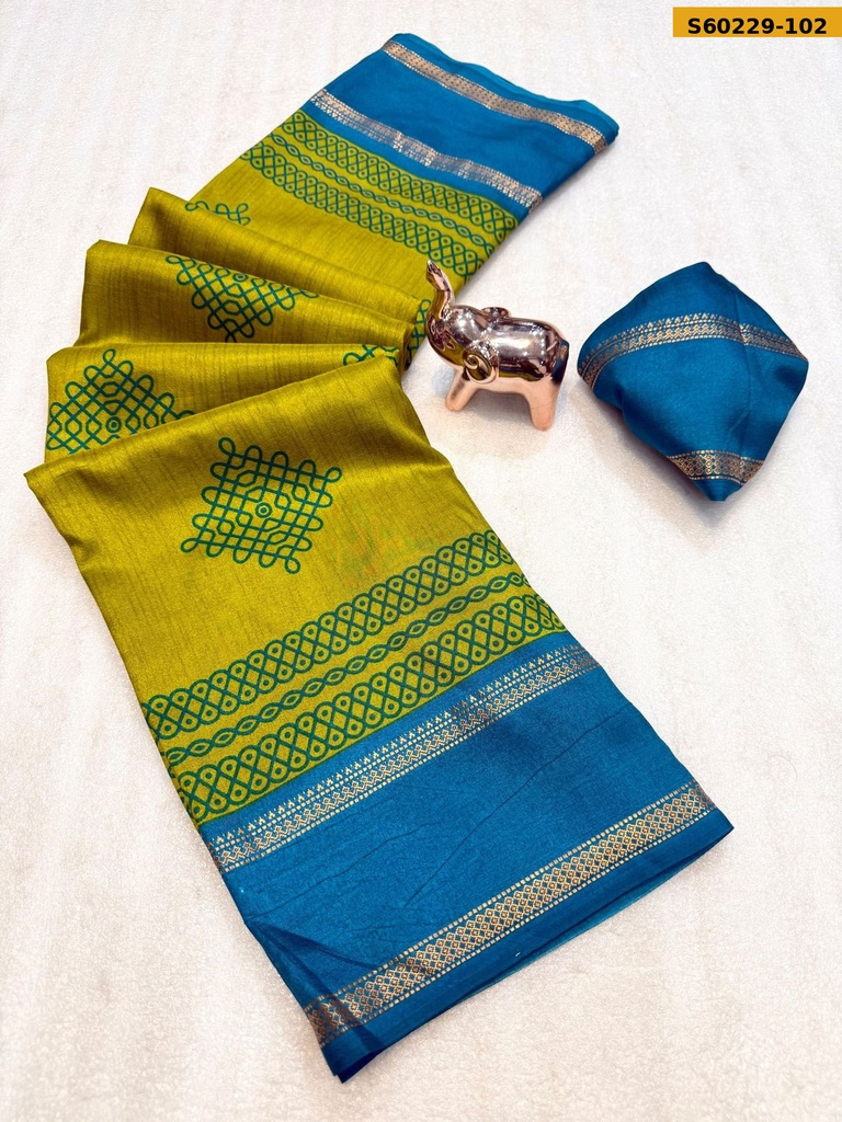 Fancy Soft Tussar Silk Saree