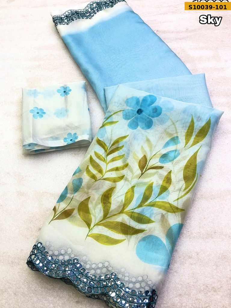 Fancy Soft Tebby Organza Saree