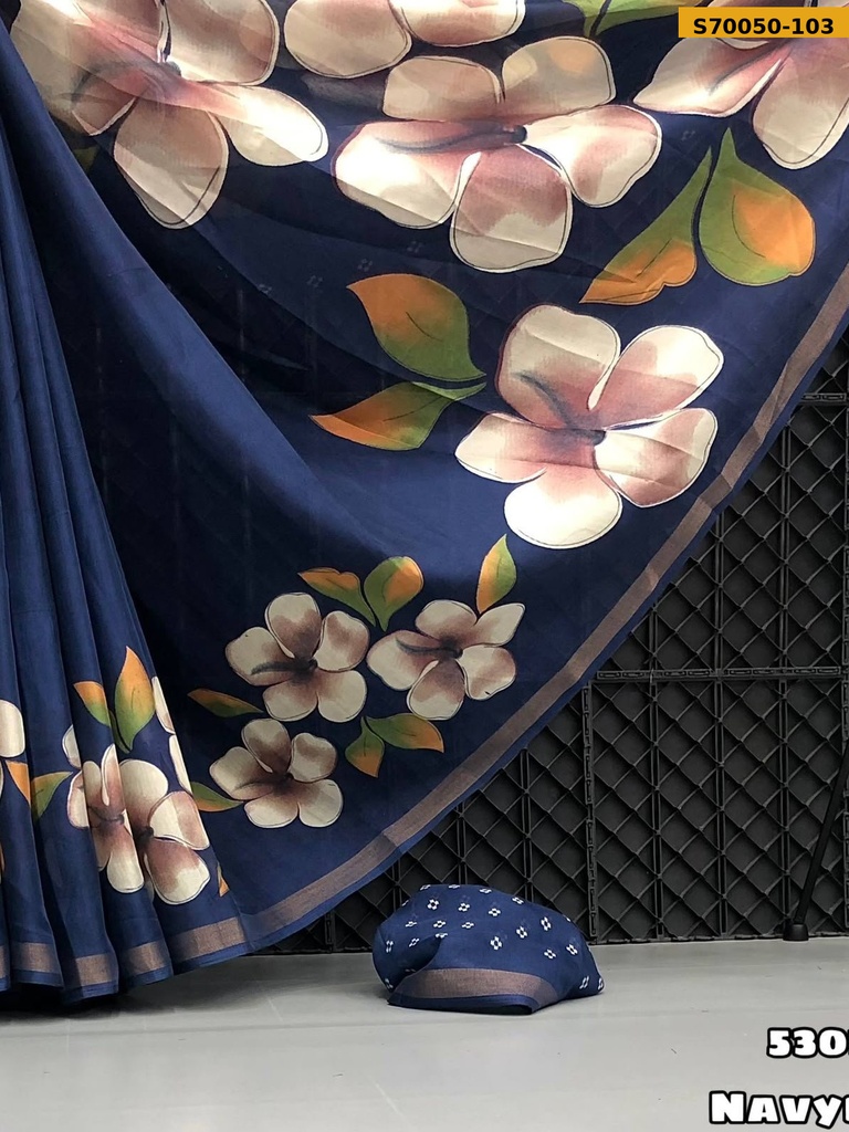 Fancy Soft Mul Cotton Saree