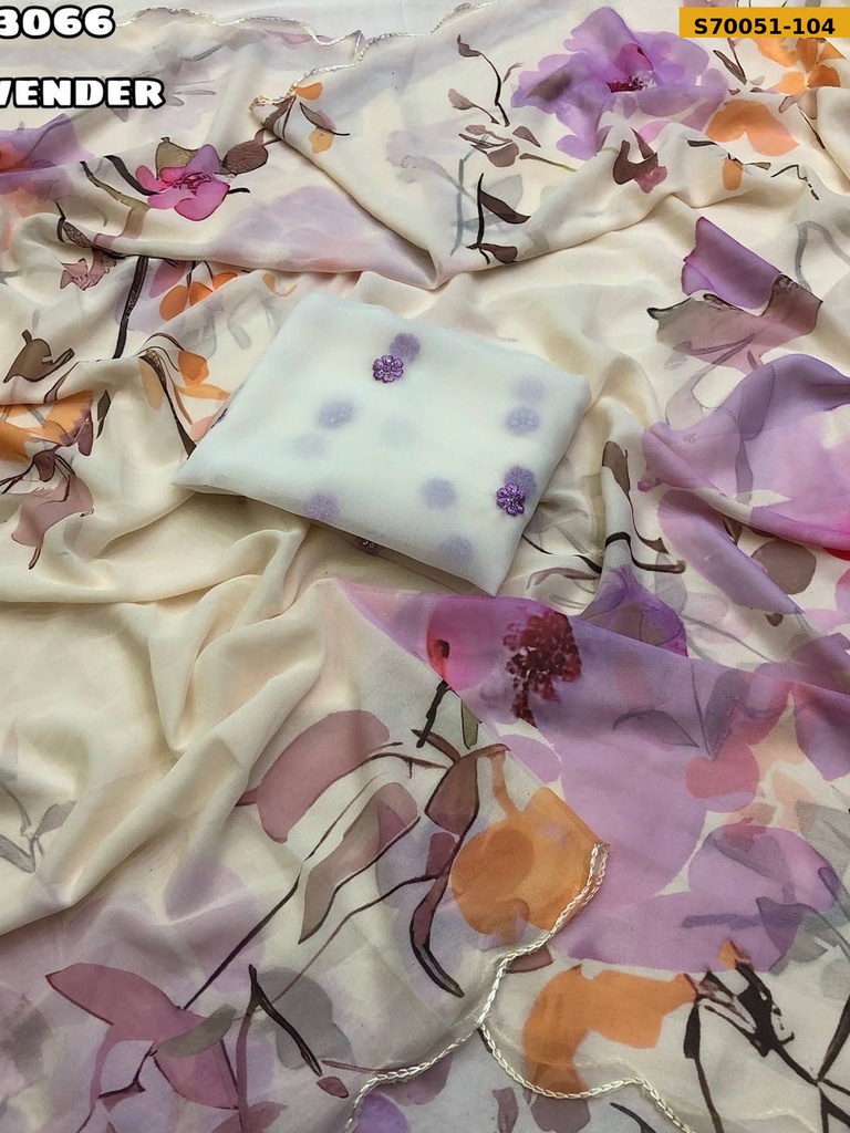 Fancy Chiffon Floral Printed Saree