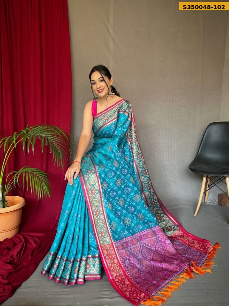 Fancy Soft Rangeen Patolo Silk Saree