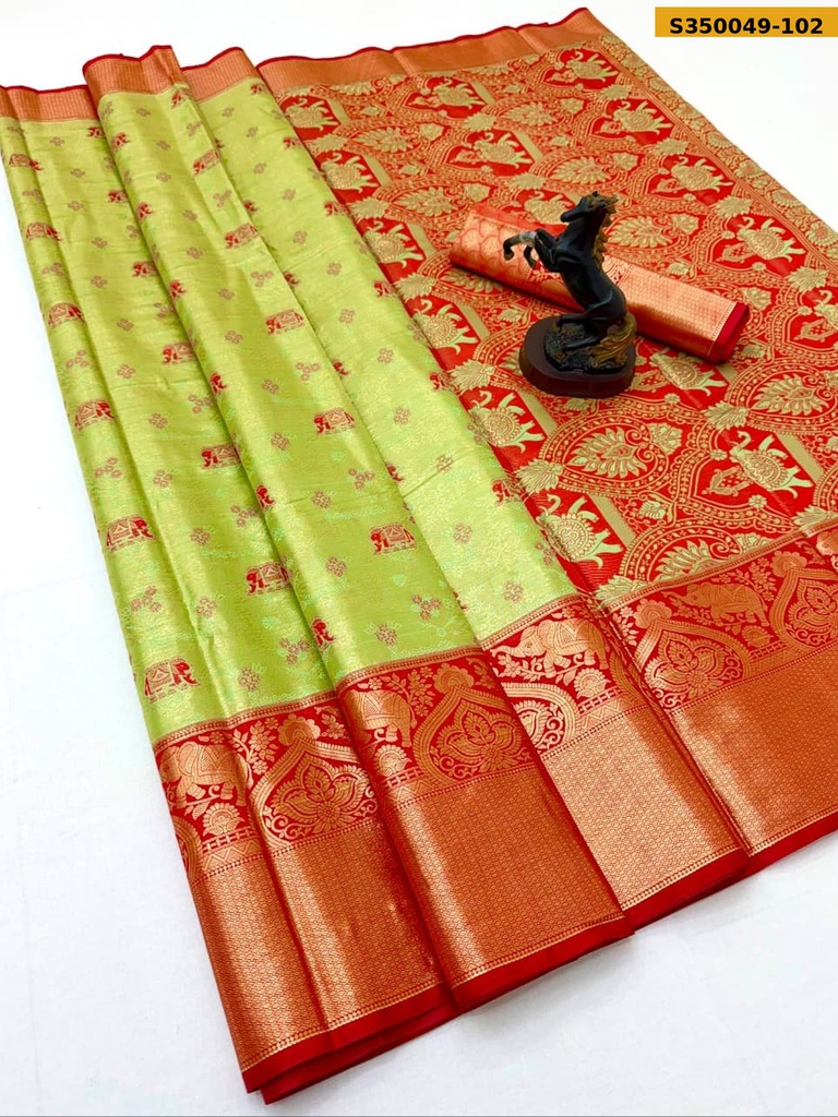 Fancy Kanjivaram Glass Tissue Silk Sarees