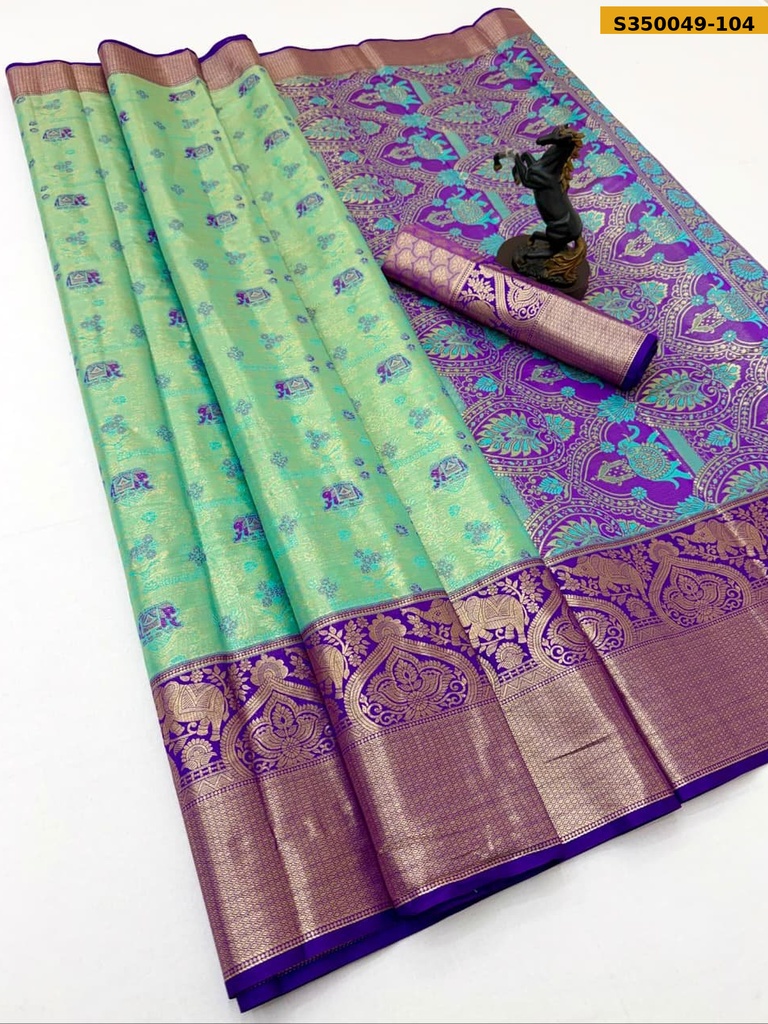 Fancy Kanjivaram Glass Tissue Silk Sarees