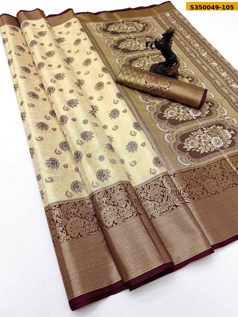 Fancy Kanjivaram Glass Tissue Silk Sarees