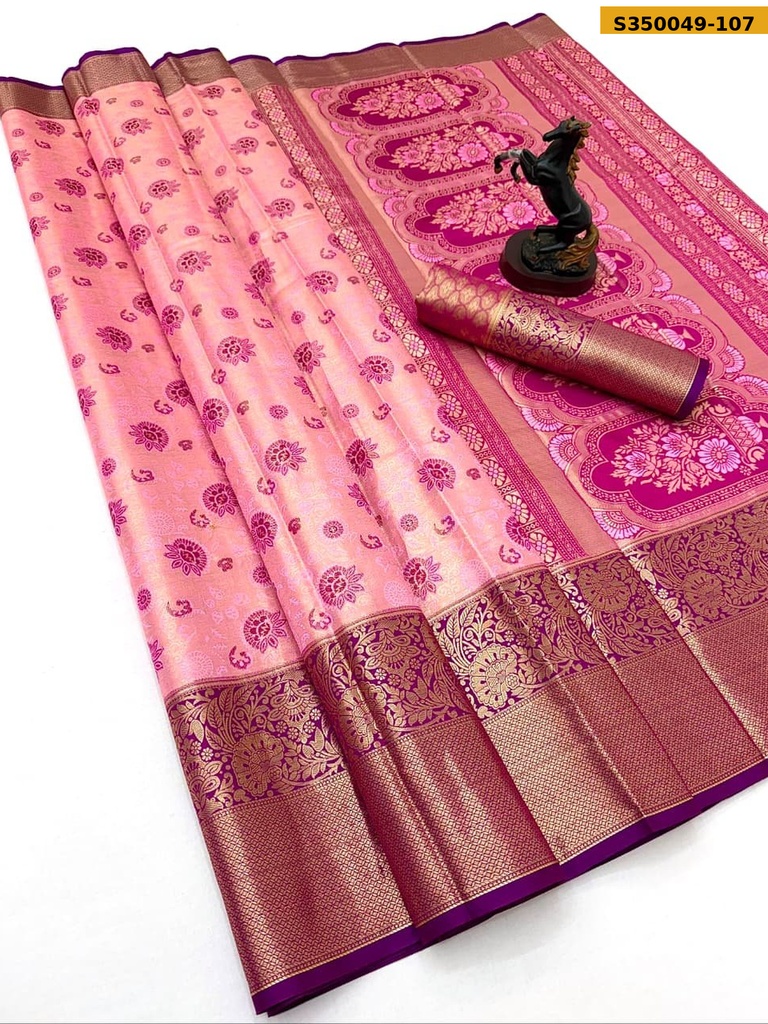 Fancy Kanjivaram Glass Tissue Silk Sarees