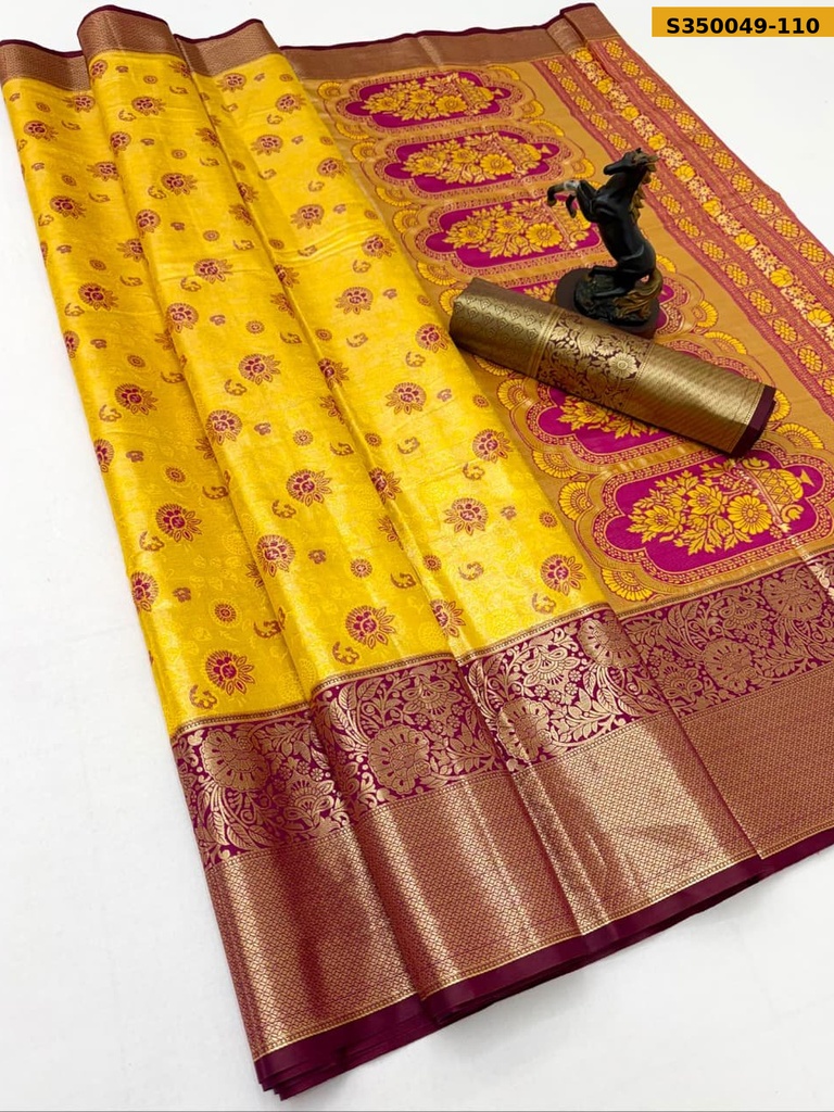 Fancy Kanjivaram Glass Tissue Silk Sarees