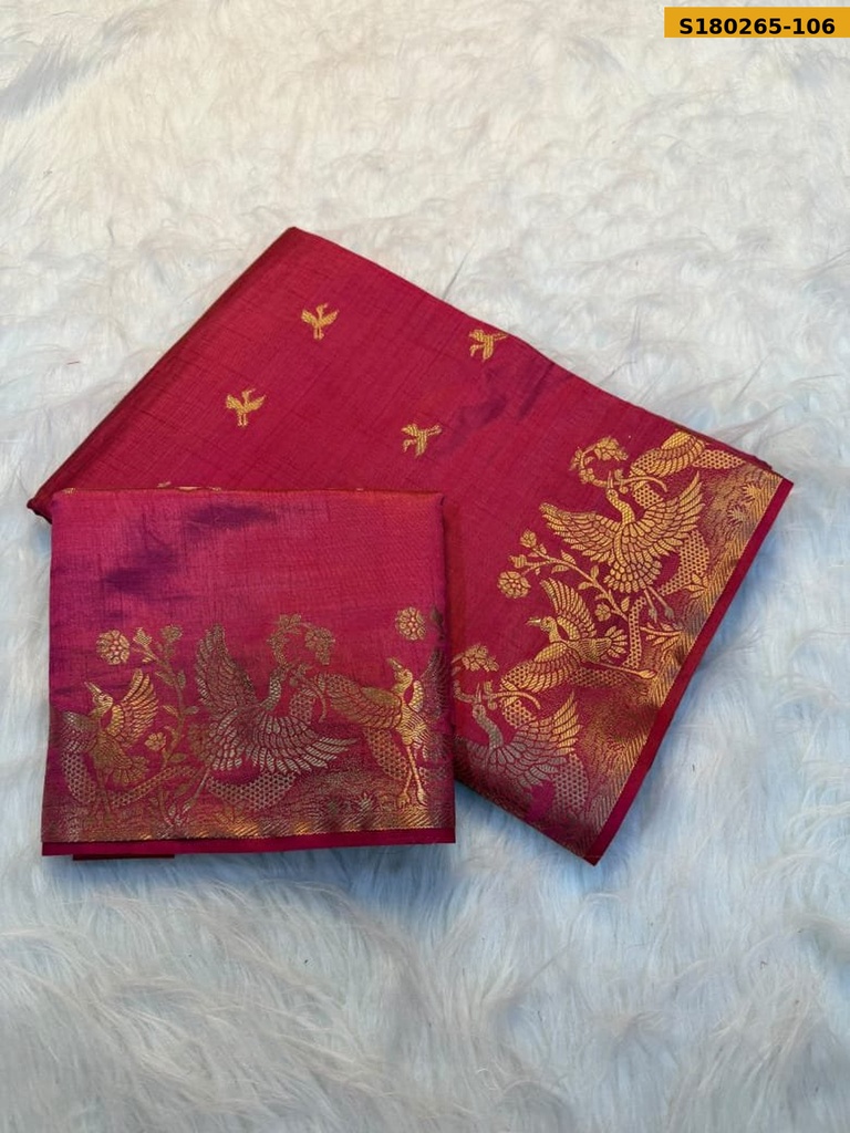 Fancy Soft Tussar Silk Saree
