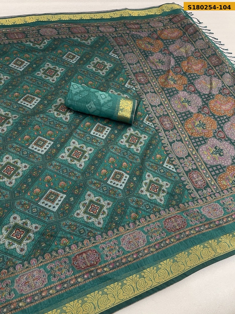 Fancy Coper Silk Cotton Saree