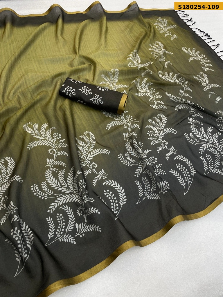 Fancy Coper Silk Cotton Saree