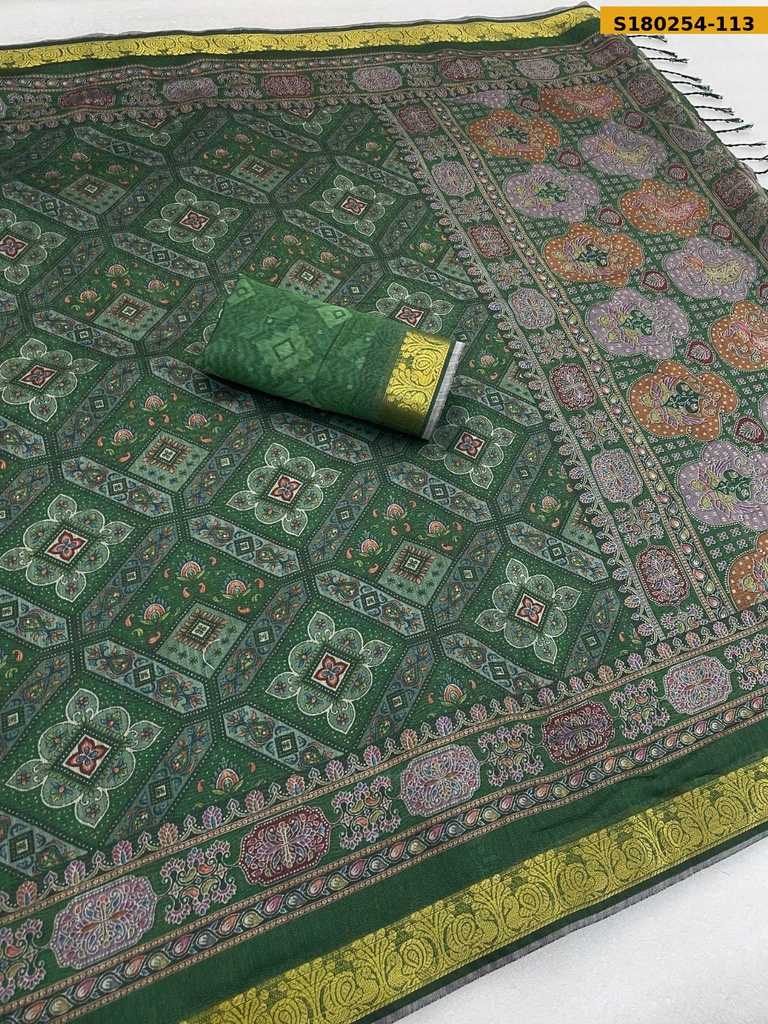 Fancy Coper Silk Cotton Saree