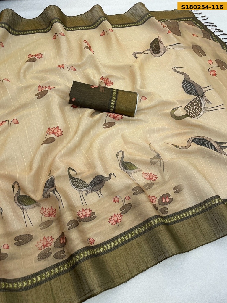 Fancy Coper Silk Cotton Saree