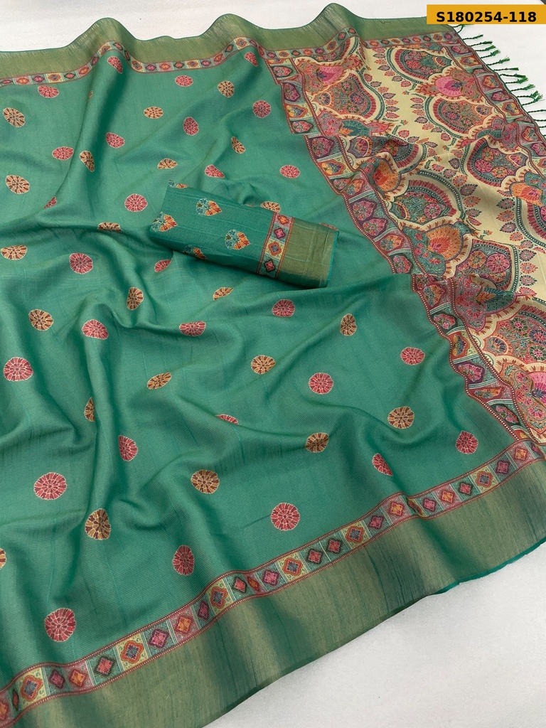 Fancy Coper Silk Cotton Saree