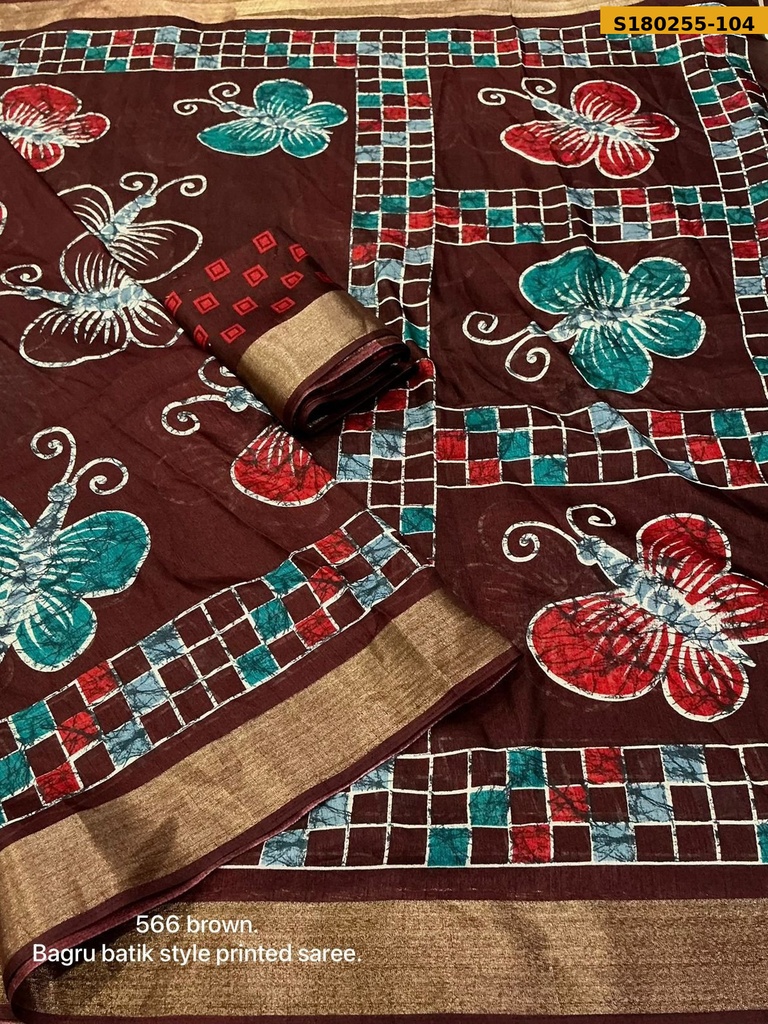 Fancy Cotton Crepe Saree