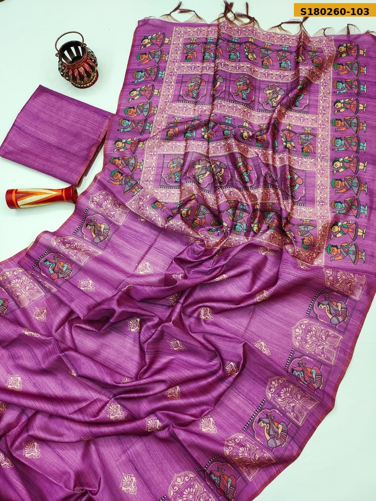 Fancy Soft Tussar Silk Sarees