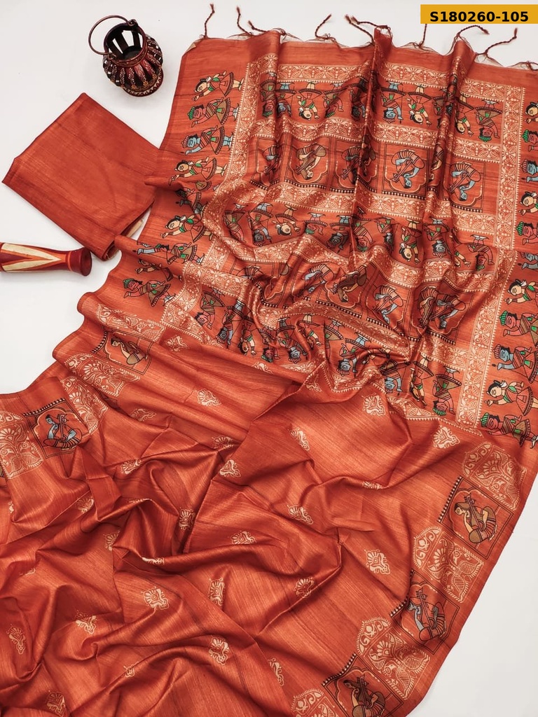 Fancy Soft Tussar Silk Sarees