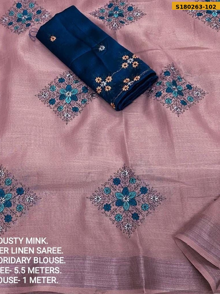 Fancy Soft Linen Sarees