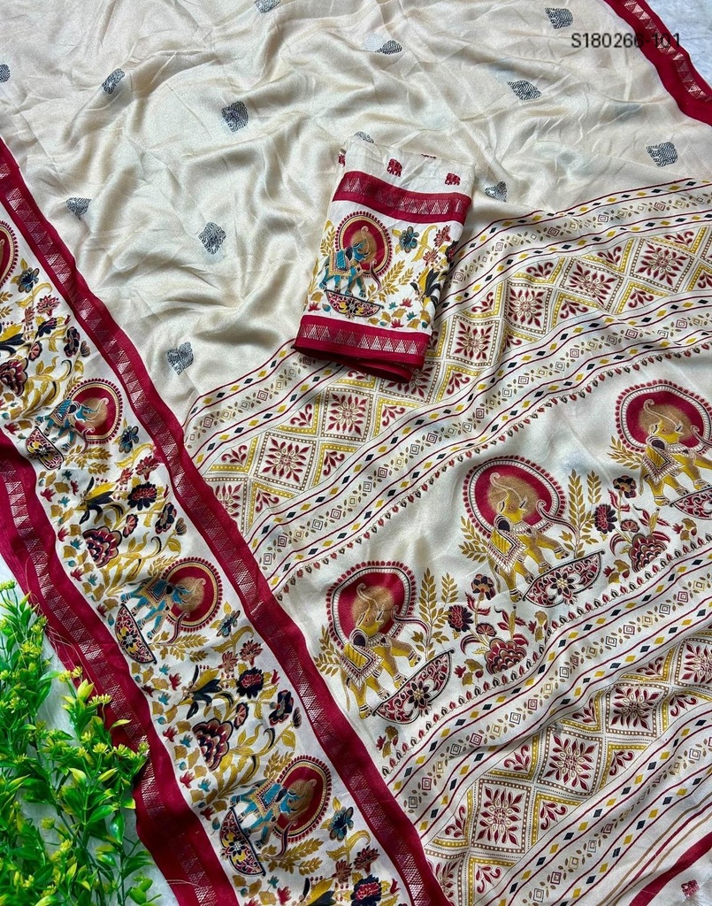 [S180266-101] Fancy Marshmellow Saree (S180266-101)