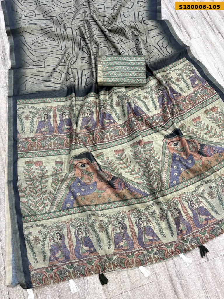 Fancy Soft Chanderi Slub Cotton Saree