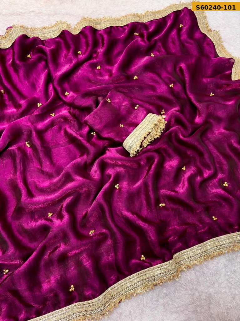 Fancy Space Silk Ghungroo Saree