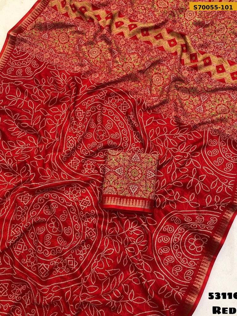 Fancy Dull Moss Chiffon Saree(S-60) 53116