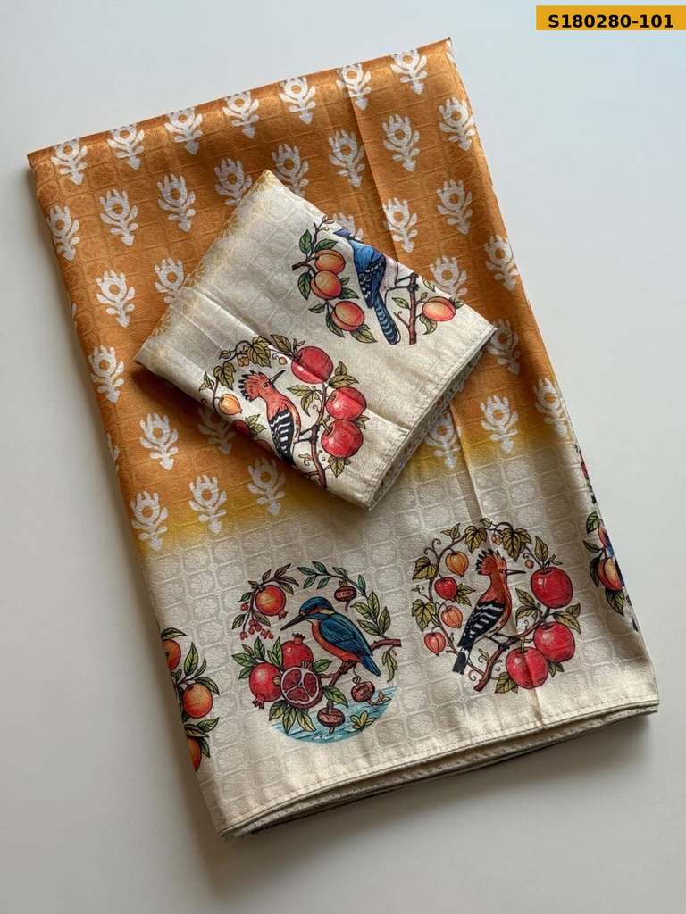 Fancy Soft Silk Vantara Print Saree