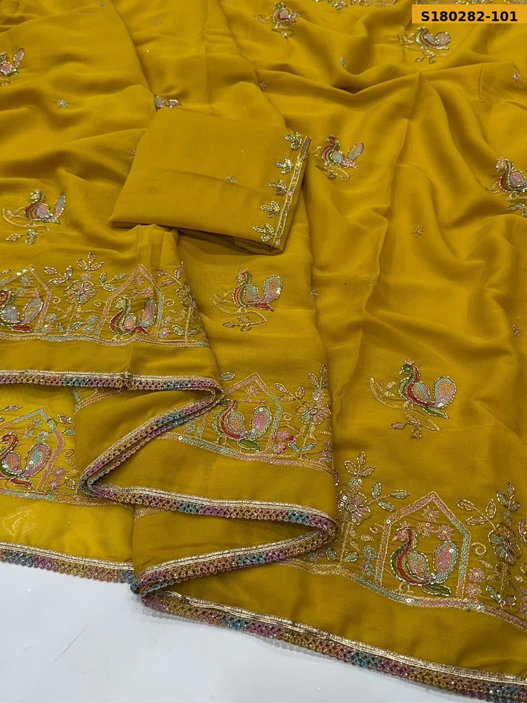 Fancy Star Geogette Saree