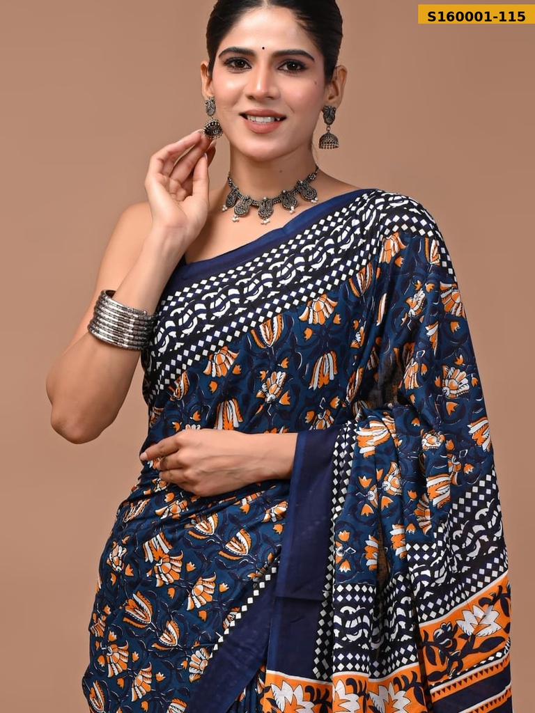 Fancy Mulmul Cotton Sarees