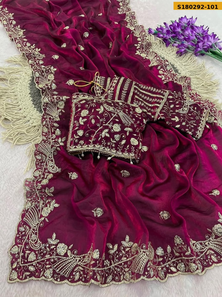 Fancy Fendy Satin Saree