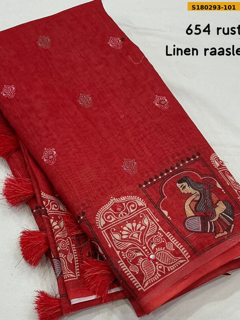 Fancy Linen Sarees