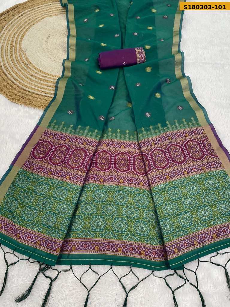 Fancy Crystal Cotton Saree