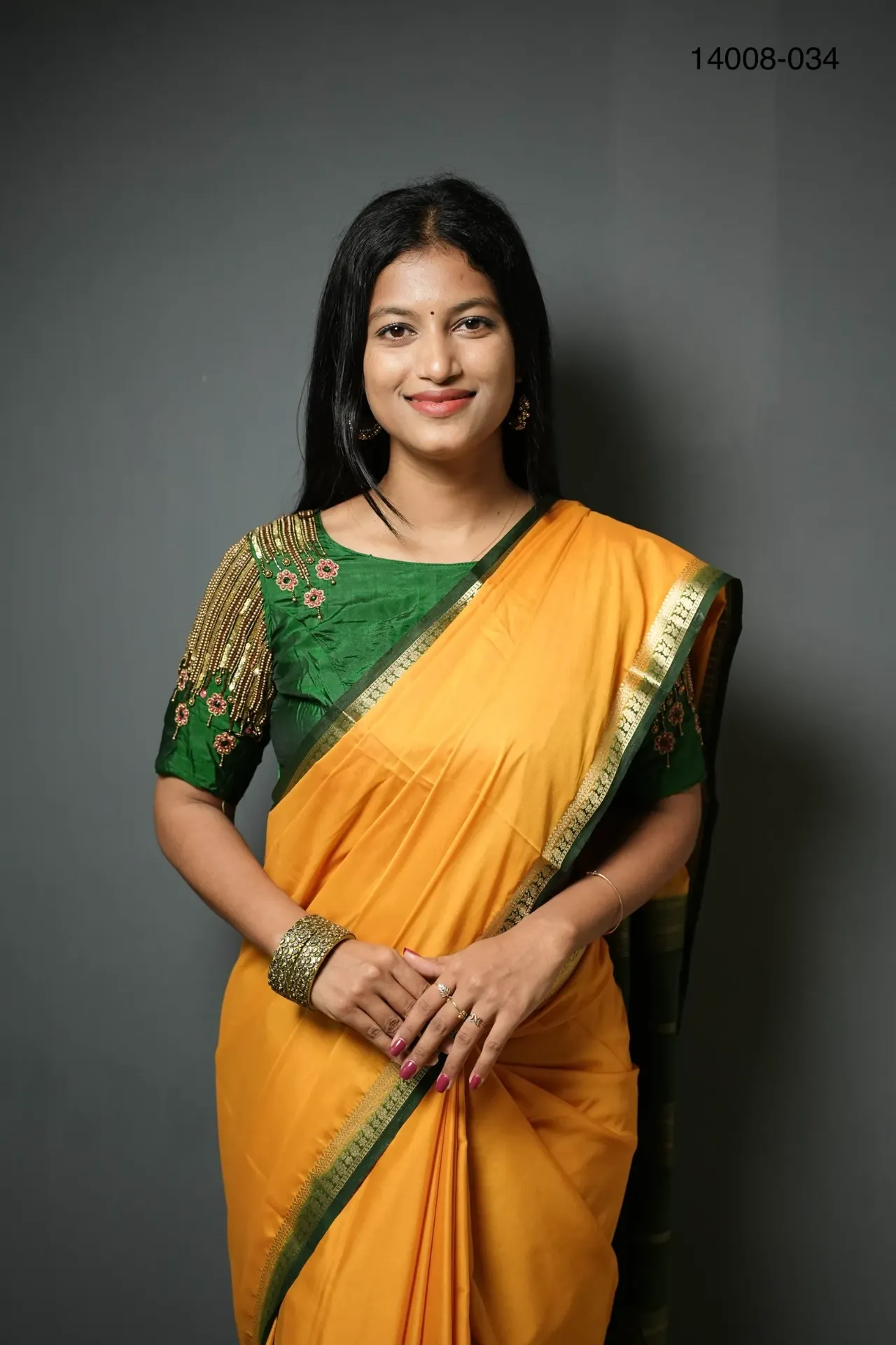 [14008-034] Mysore Fancy Crepe Silk Saree
