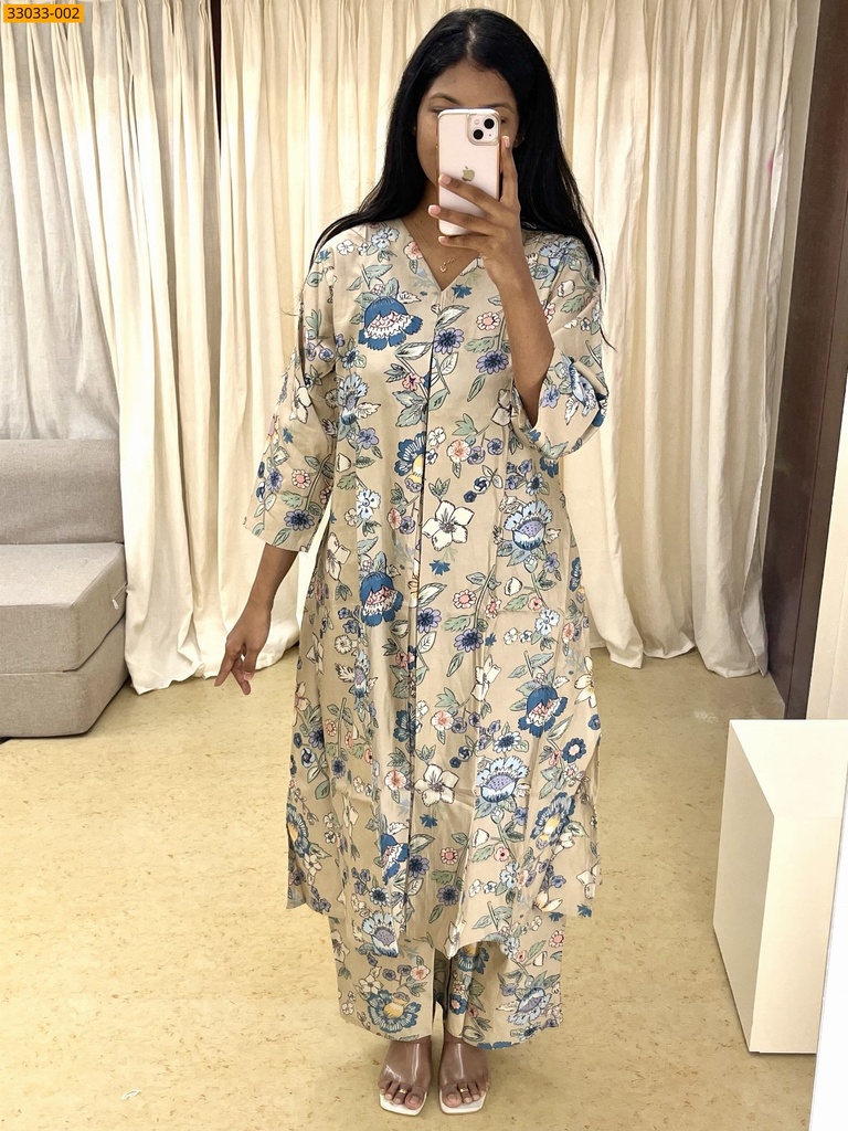 Bamboo Silk Co-ord Readymade Set