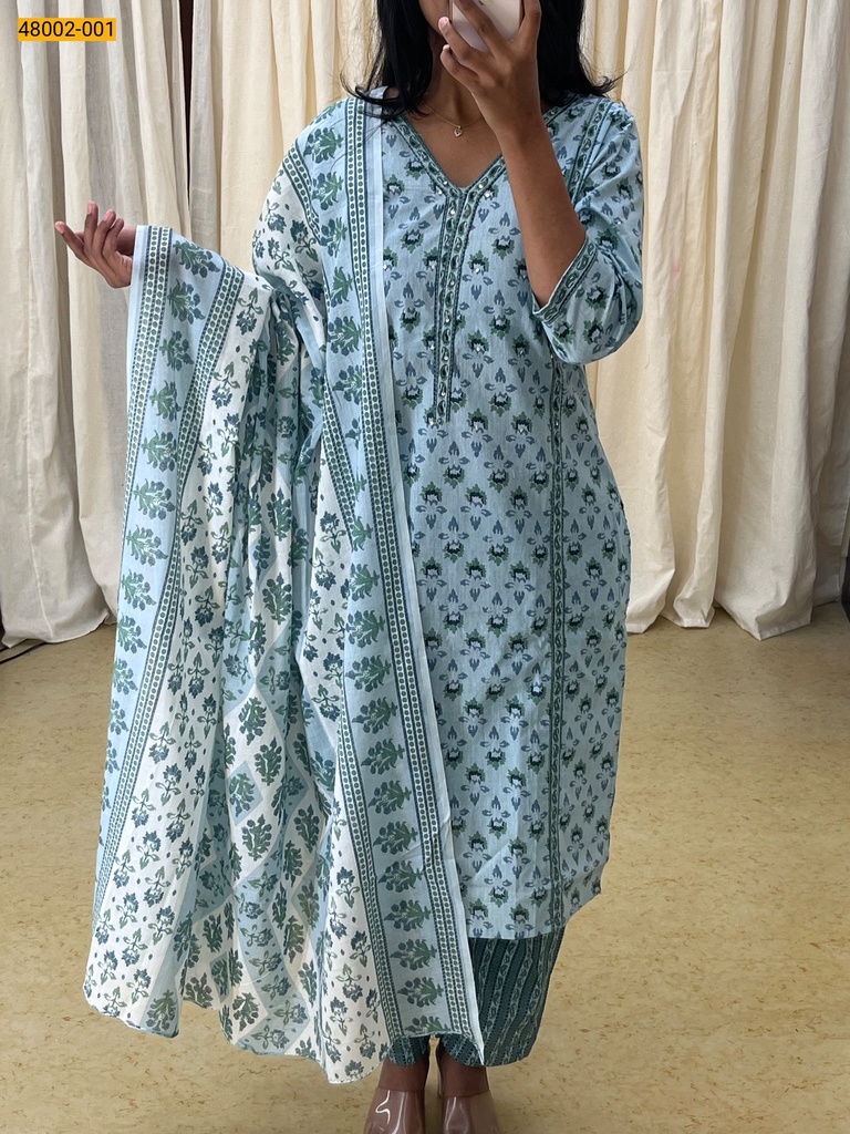 [48002-001-M] Cotton Salwar Stitched Suit (M)