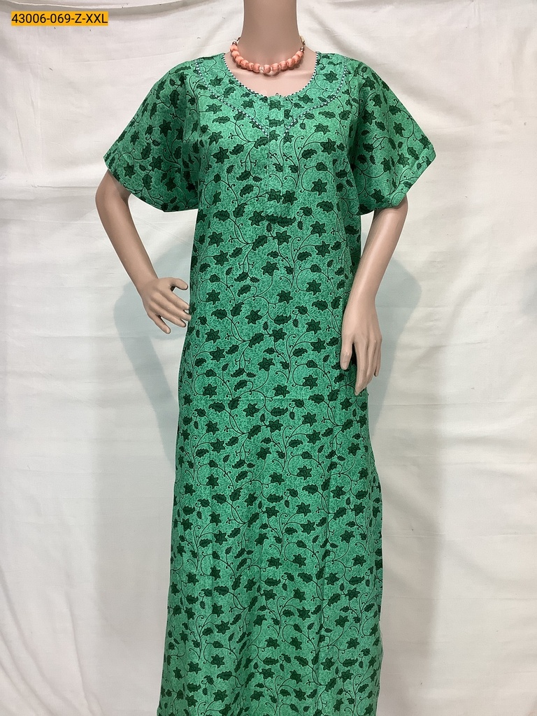 [43006-069-XL] Cotton Printed Galaxy Nighty (XL, 43006-069)