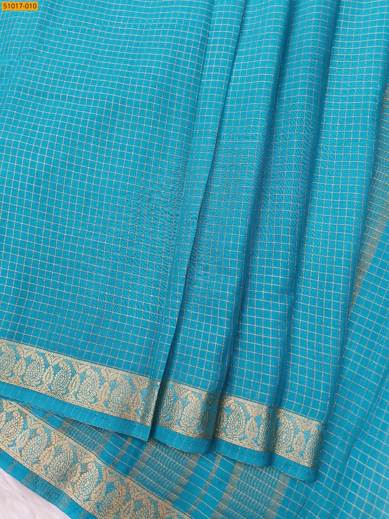 [51014-010] Fancy Mysore Crepe Silk Saree (51014-010)