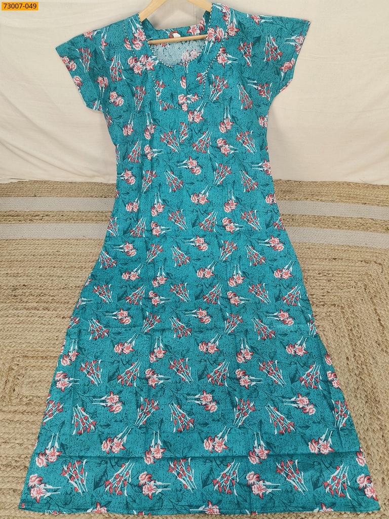[73007-049-XXL] Cotton Printed Galaxy Nighty (73007-049)