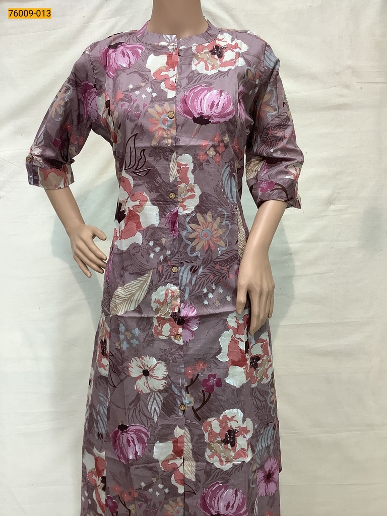[76009-013-M] Mulmul Pure Soft Cotton Kurti (M, 76009-013)