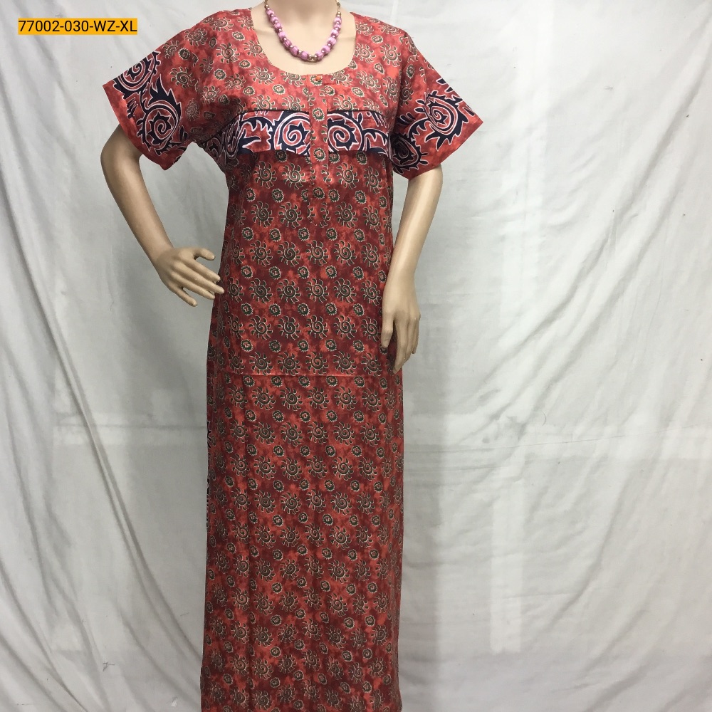 [77002-030-XL] Feeding Cotton Printed Nighty (XL, 77002-030)