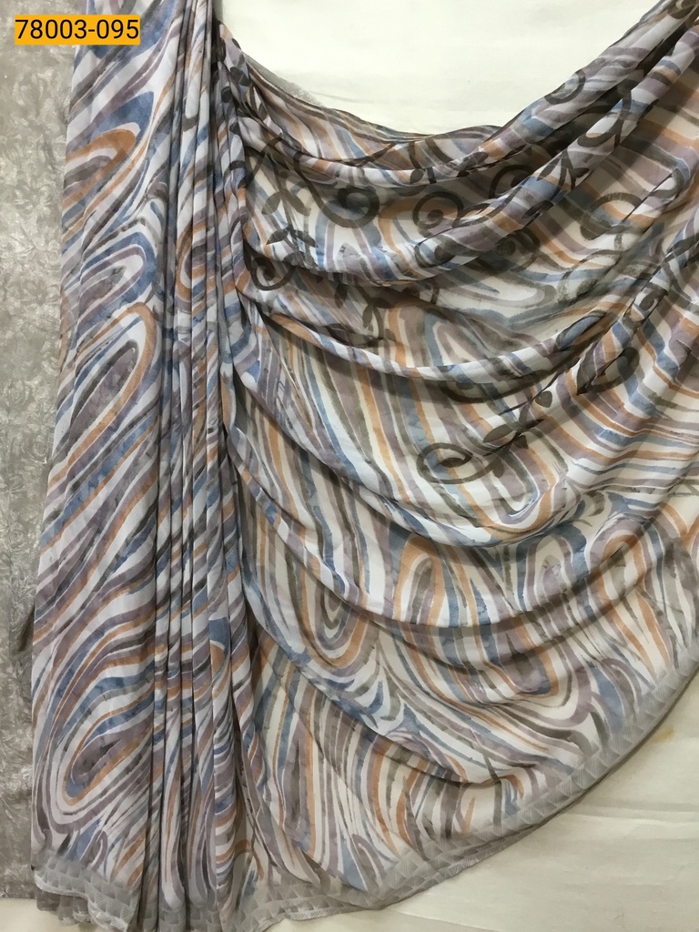 chiffon printed sarees