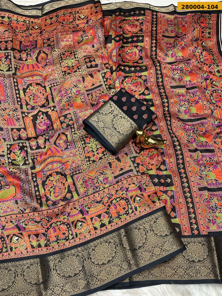 Midnight Mehfil dola silk Saree