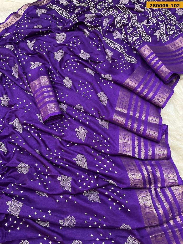 Fancy Jamuni Dola Silk Saree